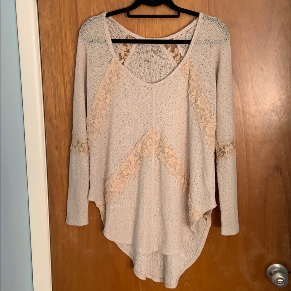 Floral lace sweater